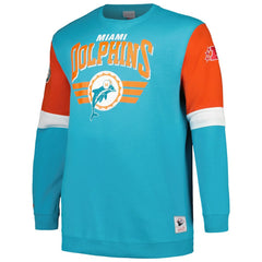Miami Dolphins Mitchell & Ness Big & Tall Fleece Pullover Sweatshirt