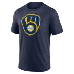 Milwaukee Brewers Official Logo Tri-Blend T-Shirt | MLB Near me