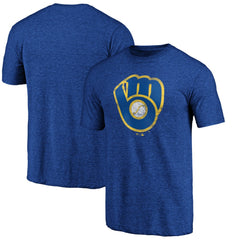 Milwaukee Brewers Official Logo Tri-Blend T-Shirt | MLB New