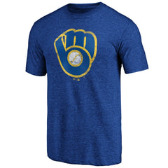 Milwaukee Brewers Official Logo Tri-Blend T-Shirt | MLB New