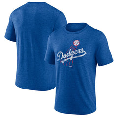 Los Angeles Dodgers Cooperstown Collection Throwback Logo Tri-Blend T-Shirt | MLB Sale