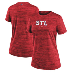 St. Louis Cardinals Nike Women's 2024 City Connect Authentic Collection Practice Velocity T-Shirt | MLB New