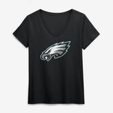 Philadelphia Eagles Logo Athletic Women's Primary Logo V-Neck T-Shirt