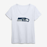 Seattle Seahawks Logo Athletic Women's Primary Logo V-Neck T-Shirt