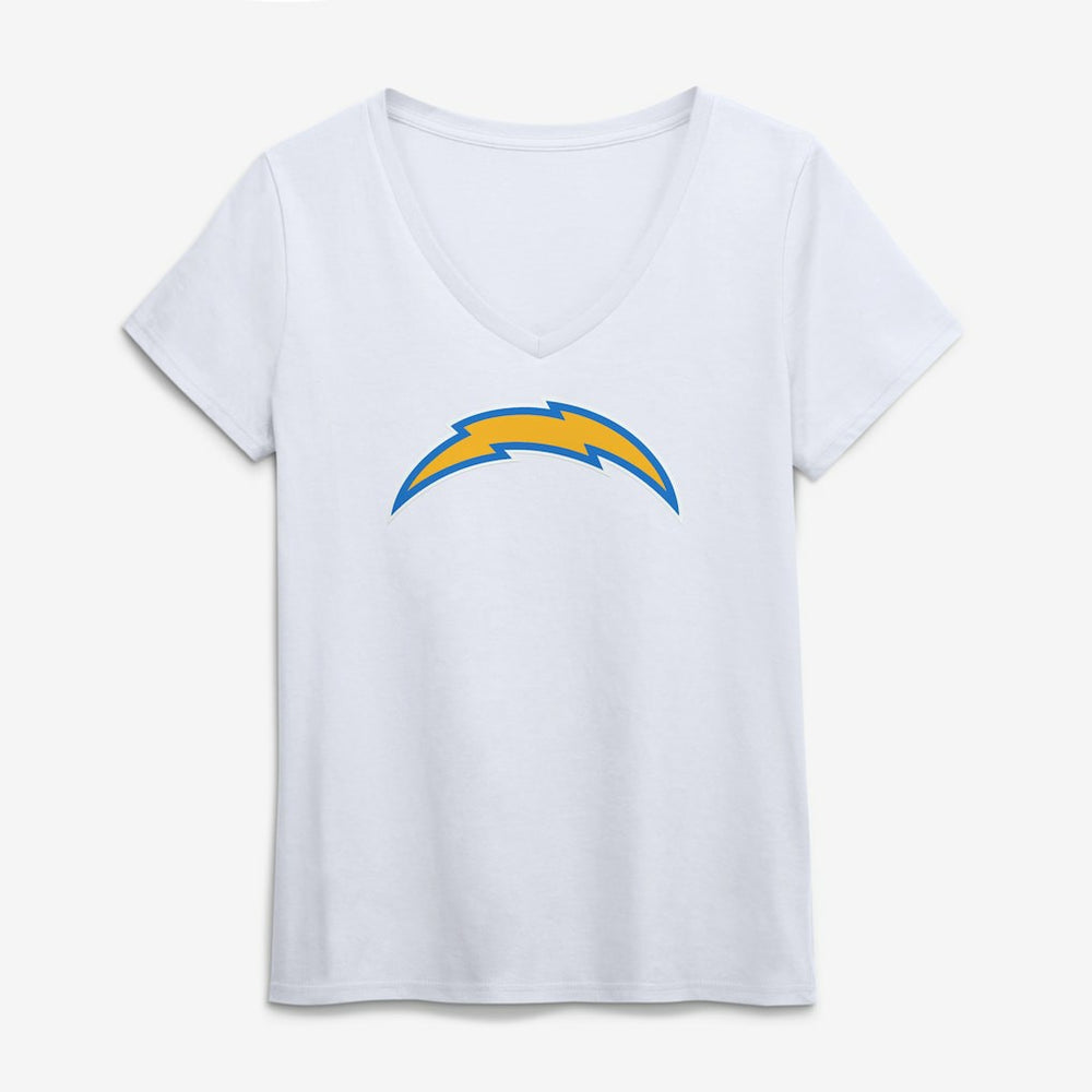 Los Angeles Chargers Logo Athletic Women's Primary Logo V-Neck T-Shirt