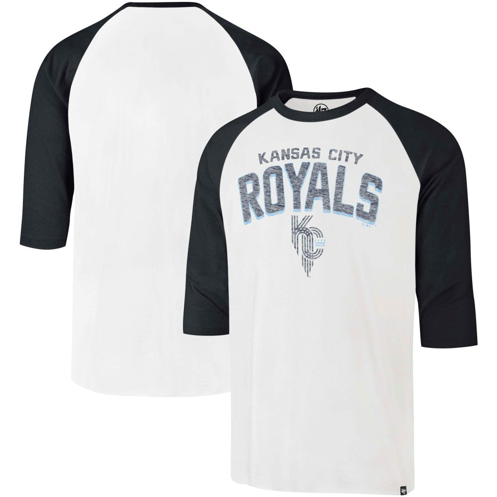 Kansas City Royals '47 City Connect Crescent Franklin Raglan 3/4-Sleeve T-Shirt | MLB Outlet