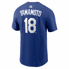 Yoshinobu Yamamoto Los Angeles Dodgers Nike Home Name & Number T-Shirt | MLB On Sale
