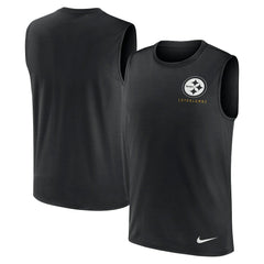 Pittsburgh Steelers Nike Large Logo Lightweight Dri-FIT Muscle Tank Top