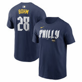 Alec Bohm Philadelphia Phillies Nike City Connect Name & Number T-Shirt | MLB On Sale