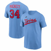 Kirby Puckett Minnesota Twins Nike Cooperstown Collection Name & Number T-Shirt | MLB Outlet