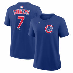 Dansby Swanson Chicago Cubs Nike Women's Name & Number T-Shirt | MLB Discount