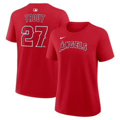 Mike Trout Los Angeles Angels Nike Women's Name & Number T-Shirt | MLB For sale