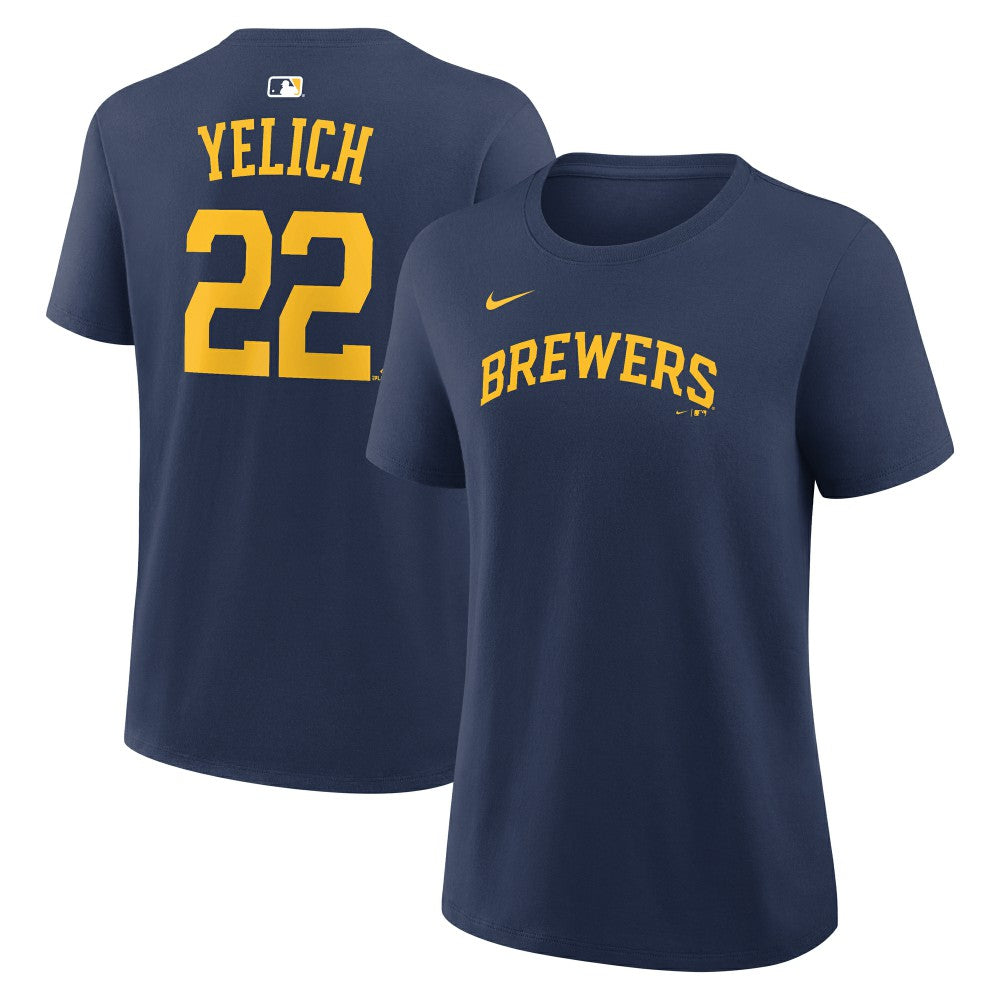 Christian Yelich Milwaukee Brewers Nike Women's Name & Number T-Shirt | MLB Online