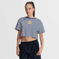 Seattle Mariners Nike Women's Cooperstown Collection Striped Cropped T-Shirt | MLB Online