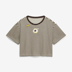 San Diego Padres Nike Women's Cooperstown Collection Striped Cropped T-Shirt | MLB US