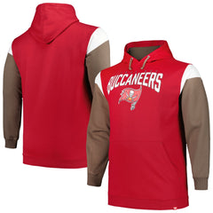 Tampa Bay Buccaneers Profile Big & Tall Trench Battle Pullover Hoodie