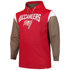 Tampa Bay Buccaneers Profile Big & Tall Trench Battle Pullover Hoodie
