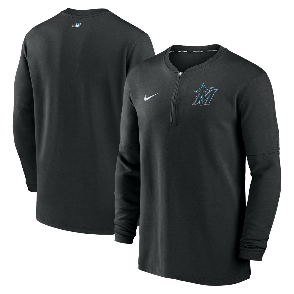 Miami Marlins Nike Authentic Collection Game Time Performance Quarter-Zip Top | MLB Sale