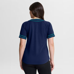 Seattle Mariners Fanatics Women's Diva Race Ahead Raglan V-Neck T-Shirt | MLB On Sale