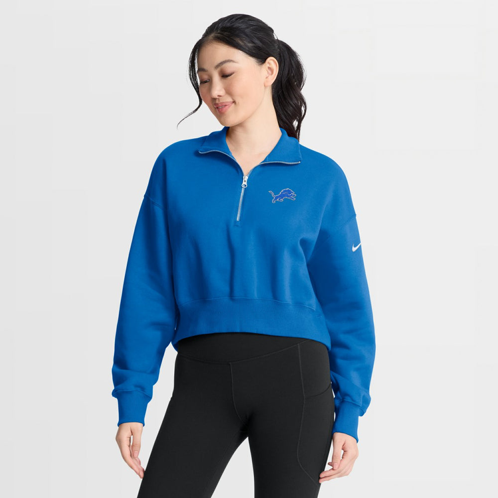 Detroit Lions Nike Women's Phoenix Fleece Quarter-Zip Sweatshirt