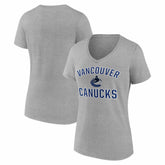 Vancouver Canucks Logo Athletic Women's Arch Victory V-Neck T-Shirt For Sale