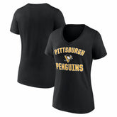 Pittsburgh Penguins Logo Athletic Women's Arch Victory V-Neck T-Shirt Online