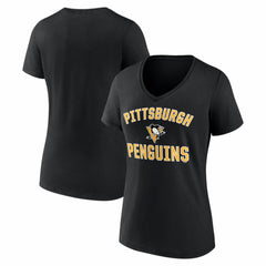 Pittsburgh Penguins Logo Athletic Women's Arch Victory V-Neck T-Shirt Online