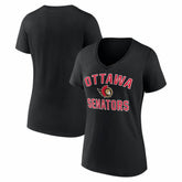 Ottawa Senators Logo Athletic Women's Arch Victory V-Neck T-Shirt For Sale