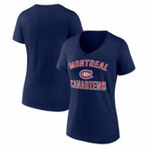 Montreal Canadiens Logo Athletic Women's Arch Victory V-Neck T-Shirt Outlet