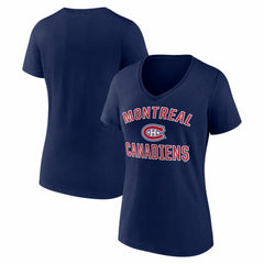 Montreal Canadiens Logo Athletic Women's Arch Victory V-Neck T-Shirt Outlet