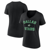 Dallas Stars Logo Athletic Women's Arch Victory V-Neck T-Shirt For Sale