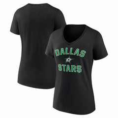 Dallas Stars Logo Athletic Women's Arch Victory V-Neck T-Shirt For Sale