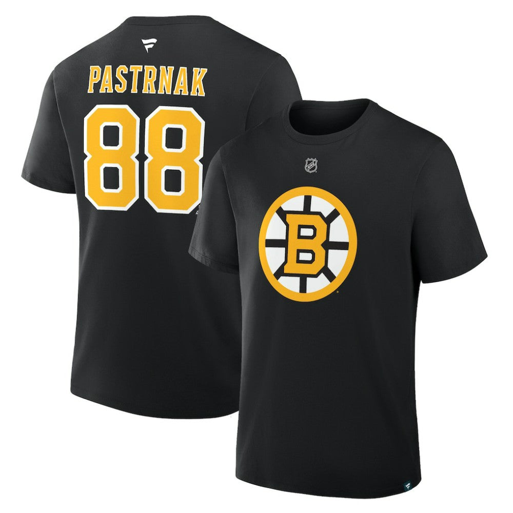 David Pastrnak Boston Bruins Fanatics Authentic Stack Name & Number T-Shirt Online