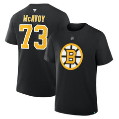 Charlie McAvoy Boston Bruins Fanatics Authentic Stack Name & Number T-Shirt Outlet