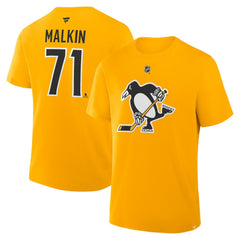 Evgeni Malkin Pittsburgh Penguins Fanatics Authentic Stack Name & Number T-Shirt For Sale