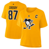 Sidney Crosby Pittsburgh Penguins Fanatics Women's Authentic Stack Name & Number T-Shirt Online