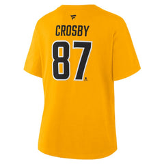 Sidney Crosby Pittsburgh Penguins Fanatics Women's Authentic Stack Name & Number T-Shirt Online