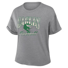 Philadelphia Eagles Fanatics Women's Overplayed Tribute Tri-Blend Boxy T-Shirt