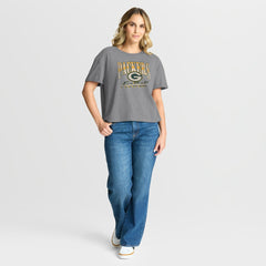 Green Bay Packers Fanatics Women's Overplayed Tribute Tri-Blend Boxy T-Shirt