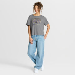 Baltimore Ravens Fanatics Women's Overplayed Tribute Tri-Blend Boxy T-Shirt