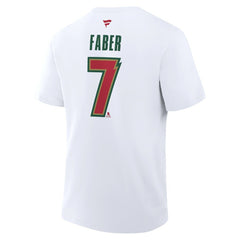 Brock Faber Minnesota Wild Fanatics Authentic Stack Name & Number T-Shirt Online