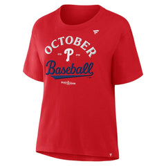 Philadelphia Phillies Women's Fanatics 2025 MLB Postseason Locker Room T-Shirt | MLB On Sale