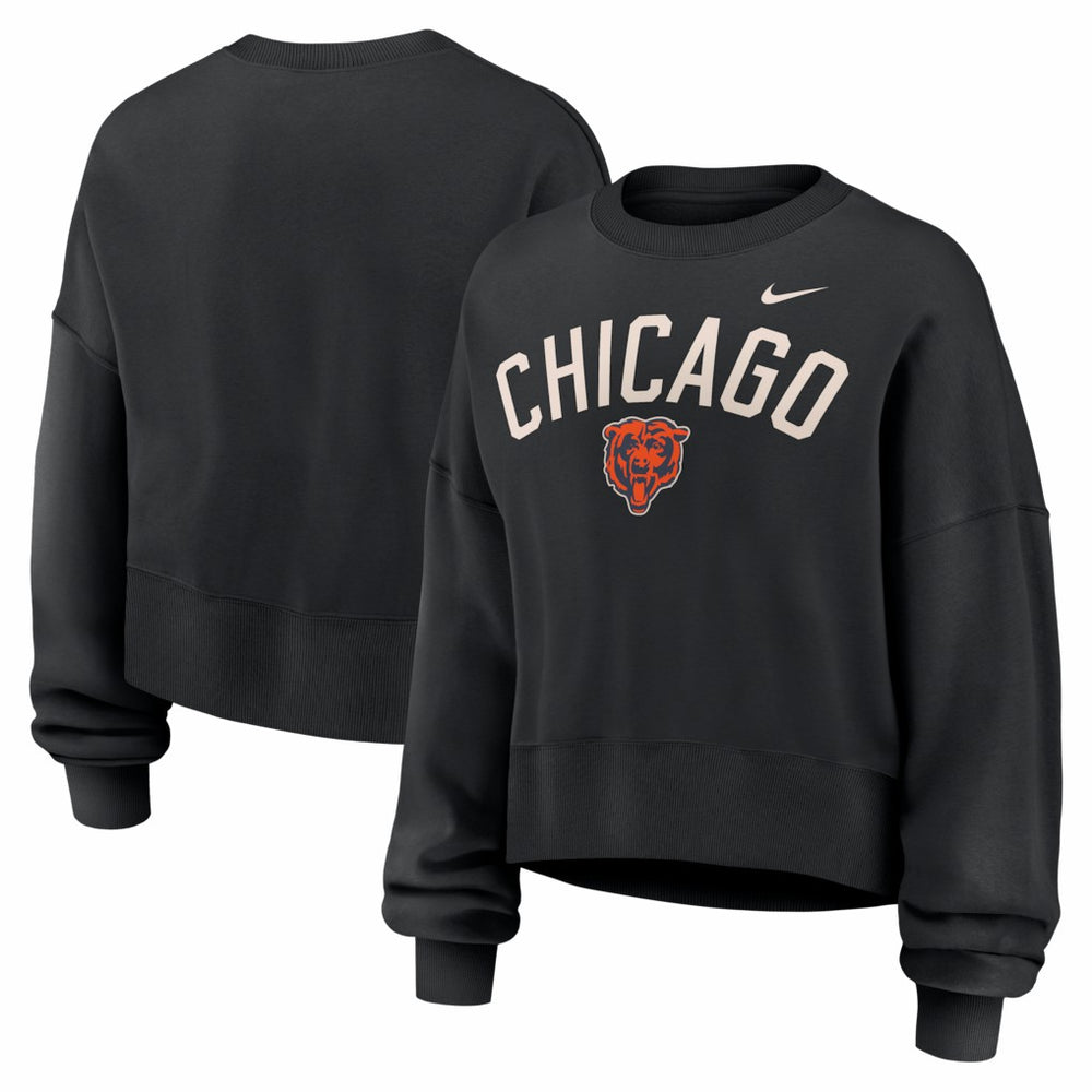 Chicago Bears Nike Women's Oversized High Hip Legacy Arch Phoenix Fleece Sweatshirt