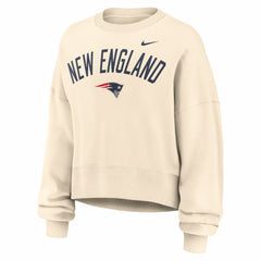 New England Patriots Nike Women's Oversized High Hip Legacy Arch Phoenix Fleece Sweatshirt