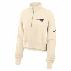 New England Patriots Nike Women's Legacy Phoenix Fleece Cropped Half-Zip Sweatshirt