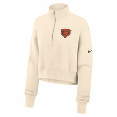 Chicago Bears Nike Women's Legacy Phoenix Fleece Cropped Half-Zip Sweatshirt