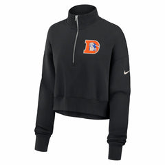 Denver Broncos Nike Women's Legacy Phoenix Fleece Cropped Half-Zip Sweatshirt