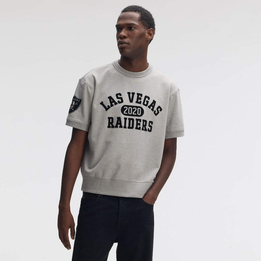 Las Vegas Raiders Fanatics IconicFleece Short Sleeve Sweatshirt