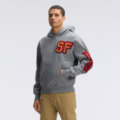 San Francisco 49ers Fanatics IconicFleece Letterman Hoodie