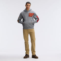 San Francisco 49ers Fanatics IconicFleece Letterman Hoodie